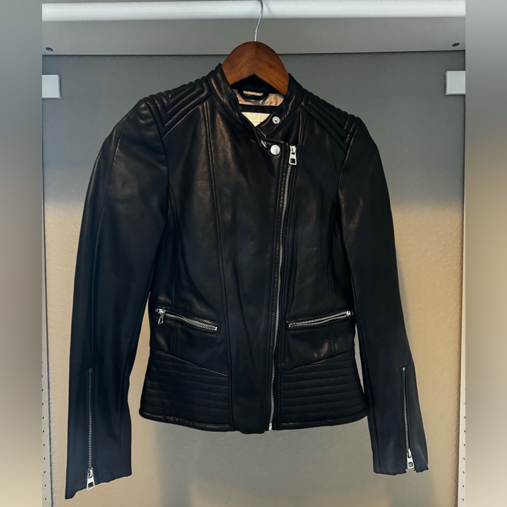 H&M faux leather motor cycle jacket